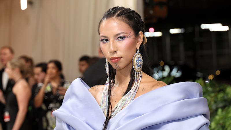Quannah Chasinghorse attends The 2024 Met Gala Celebrating "Sleeping Beauties: Reawakening Fashion" at The Metropolitan Museum of Art.